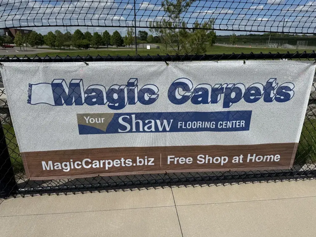 Outdoor Banner Displayed At Local Atheletic Field | Magic Carpets